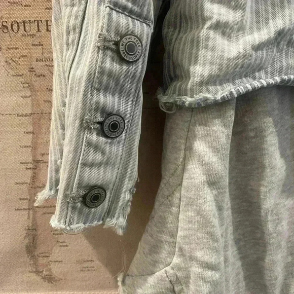 We The Free Okinawa Denim Duster Size XS Free People Hooded Jacket - Picture 9 of 14